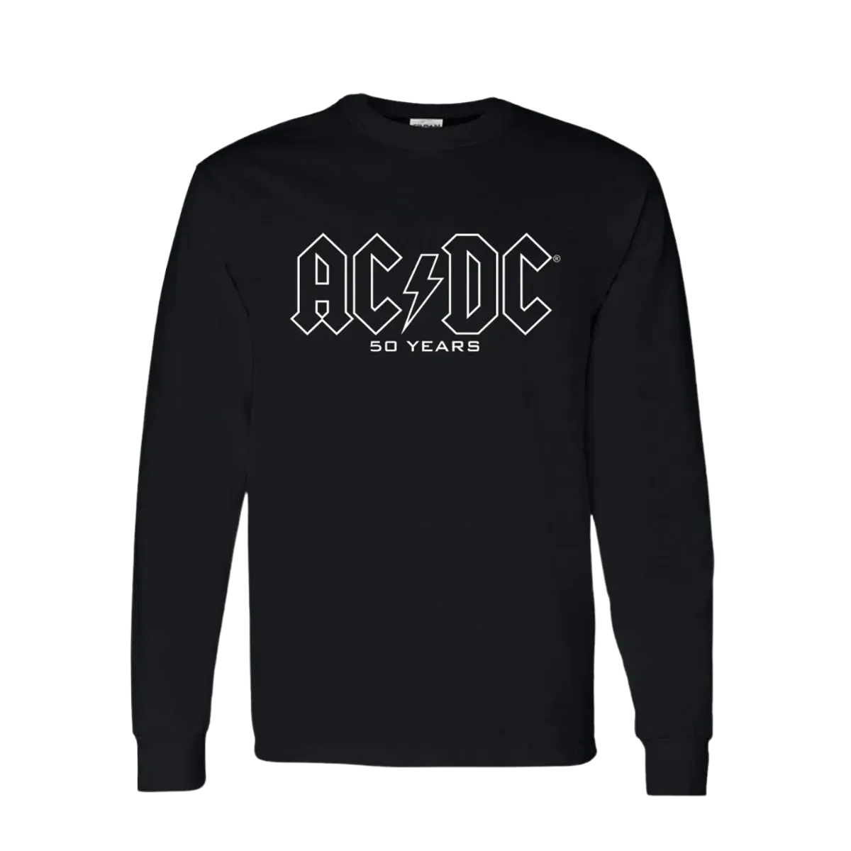 AC/DC 50 Years Classic Logo Black Long Sleeve T-Shirt