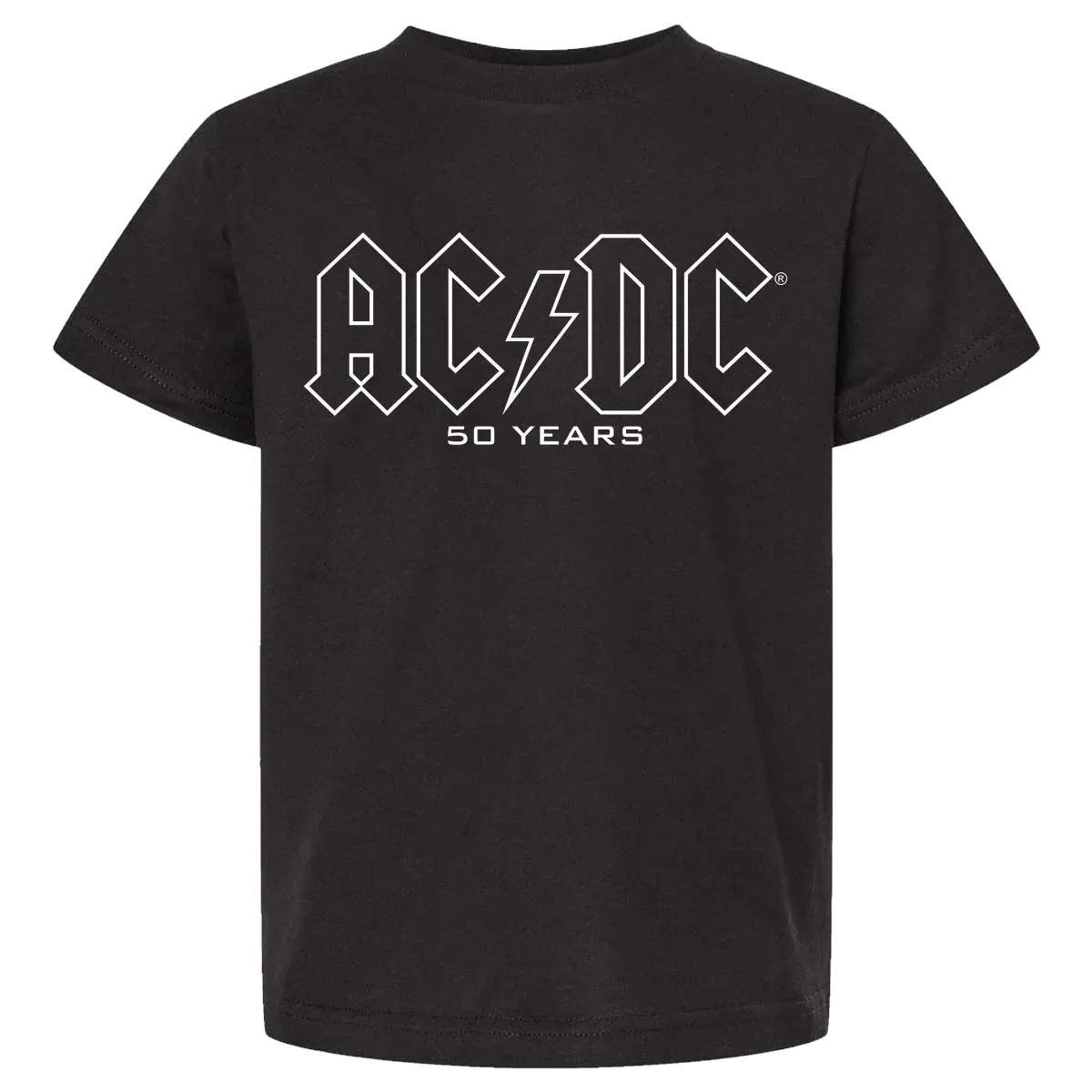 AC/DC 50 Years Classic Logo Kids Black T-Shirt