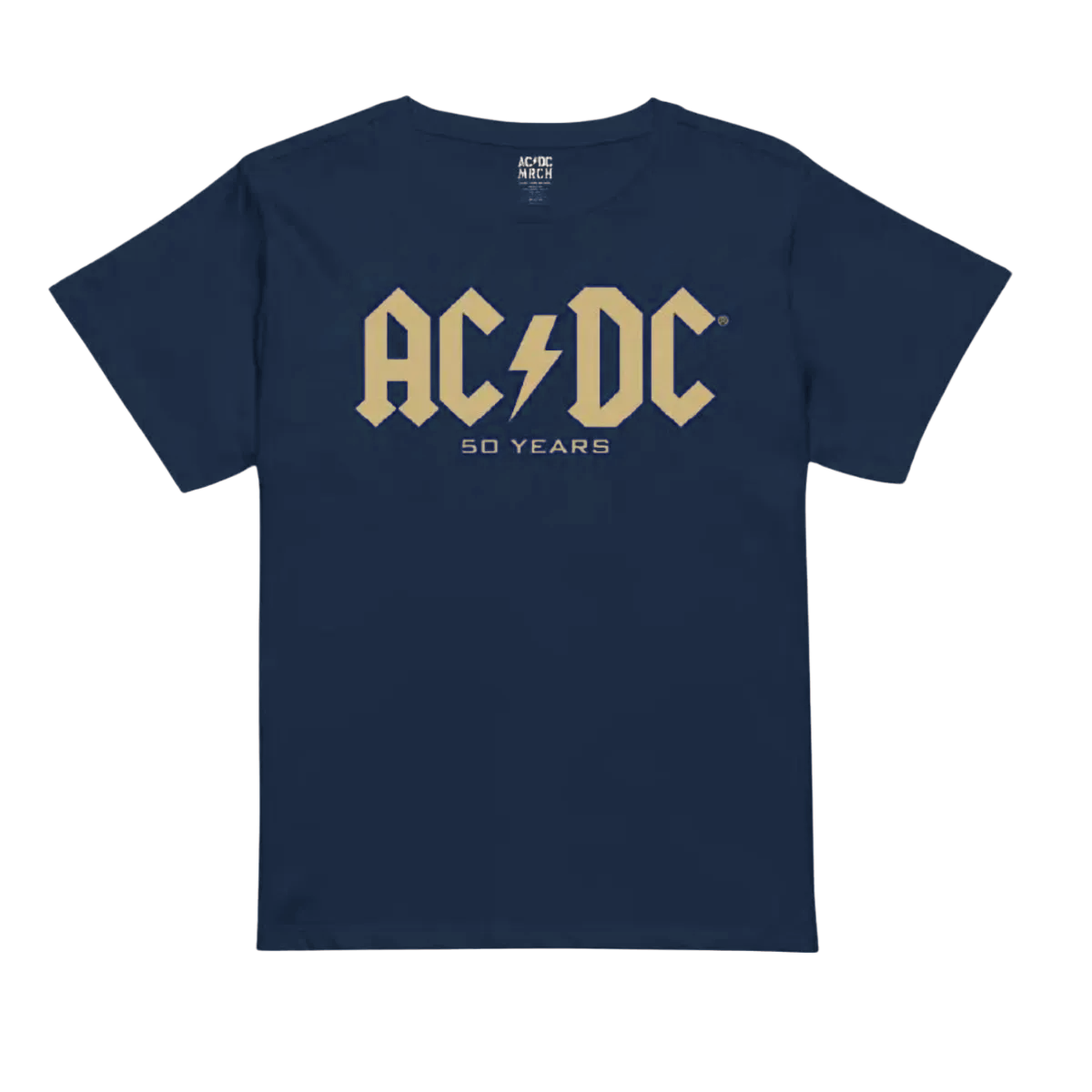 AC/DC 50 Years Logo Navy T-Shirt