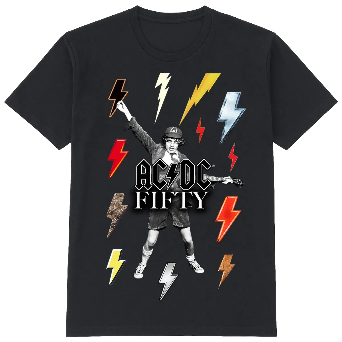 AC/DC 50 Years of High Voltage Black Kids T-Shirt