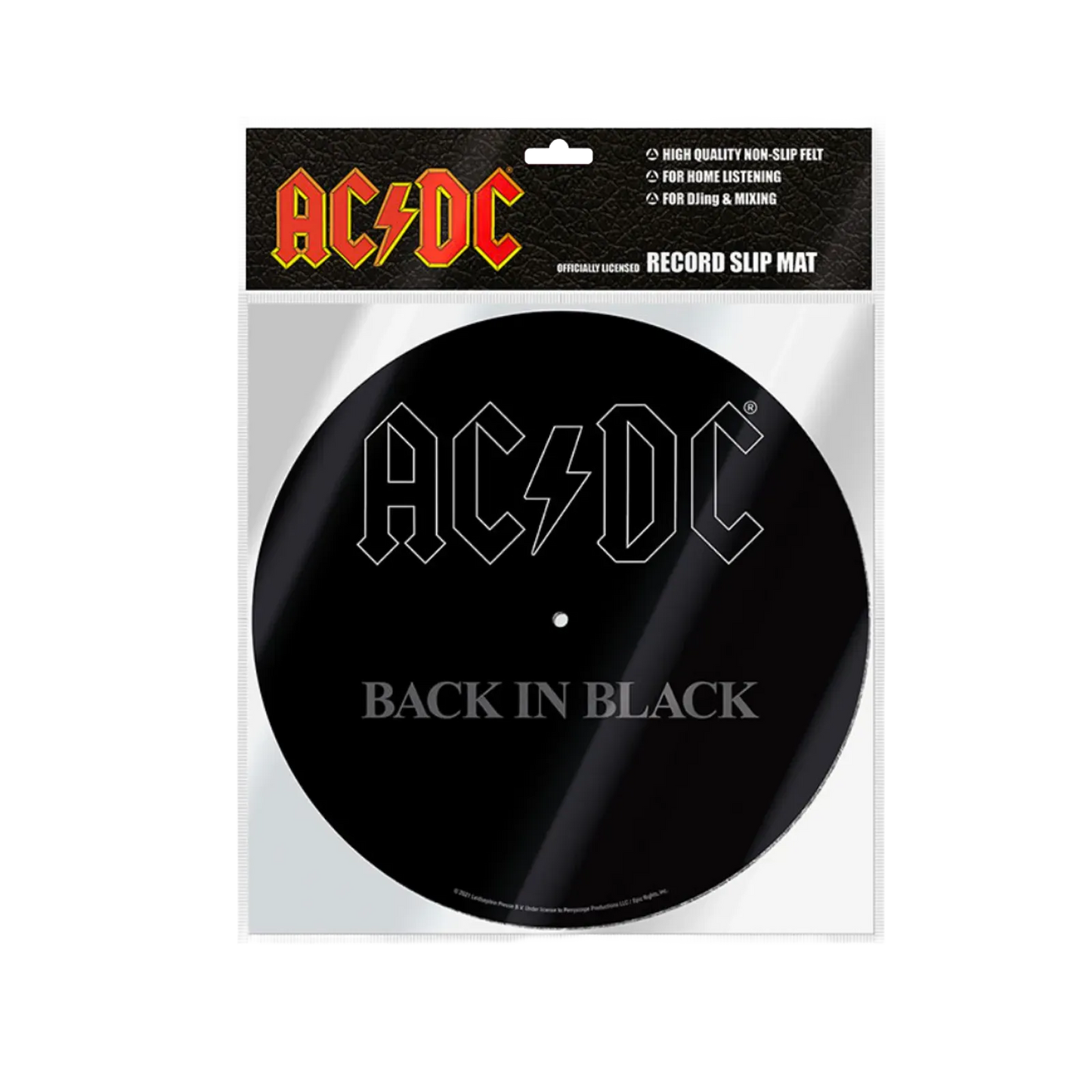 Back In Black Record Slip Mat