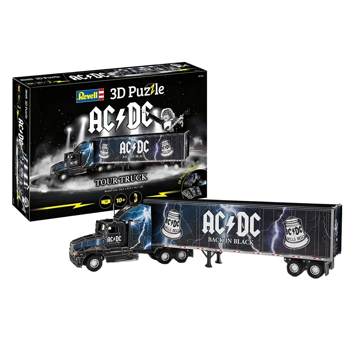 AC/DC 希少品プラモデル！！Tour Truck　未使用！箱凹み特価！！ AC/DC Back In Black Tour Truck 3D Puzzle Model Kit