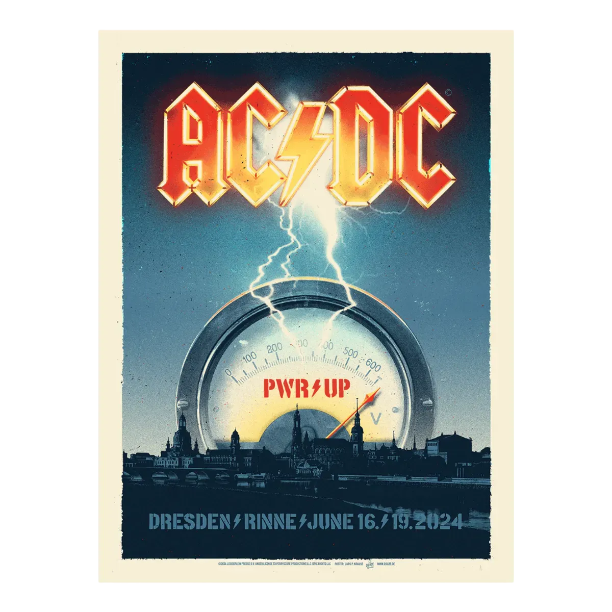 AC/DC Dresden Tour 2024 Poster