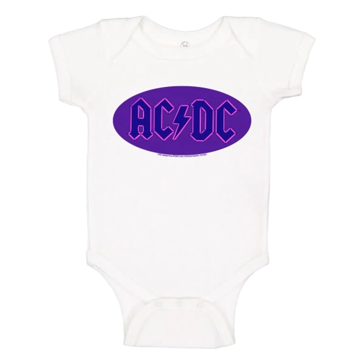 AC/DC Oval Logo Design Newborn/Infant Onesie