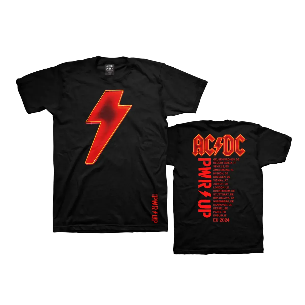 PWR UP Tour EU 2024 Black T-Shirt – AC/DC