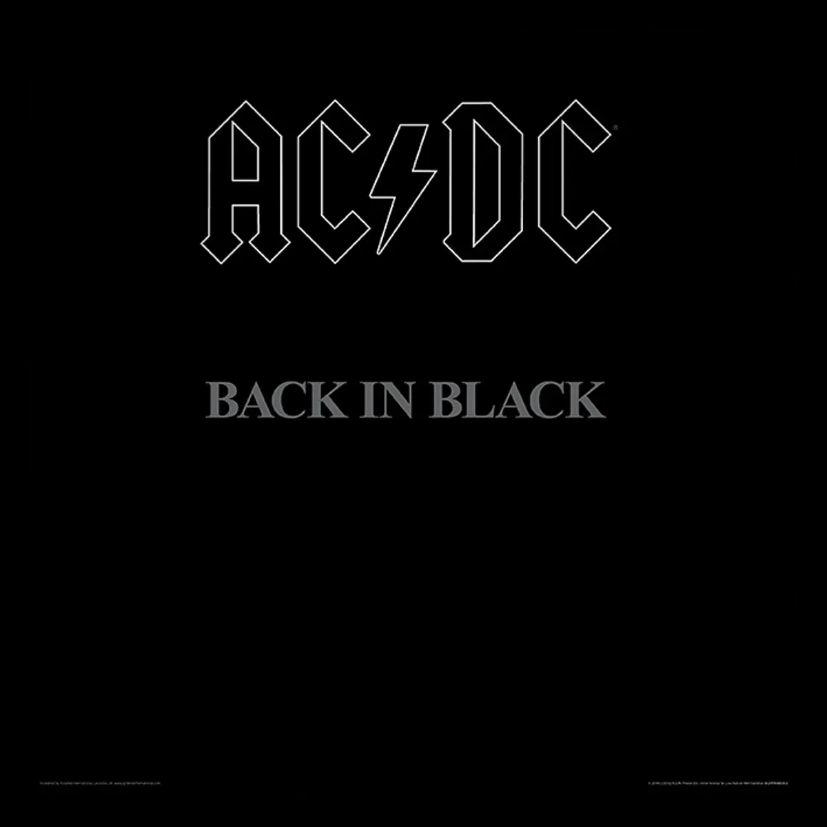 Back In Black 12" Album Cover Framed Print