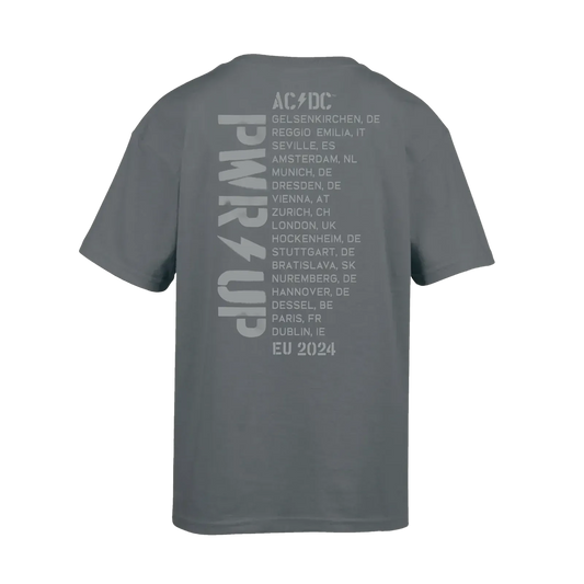AC/DC Logo 2024 Charcoal Tour T-shirt