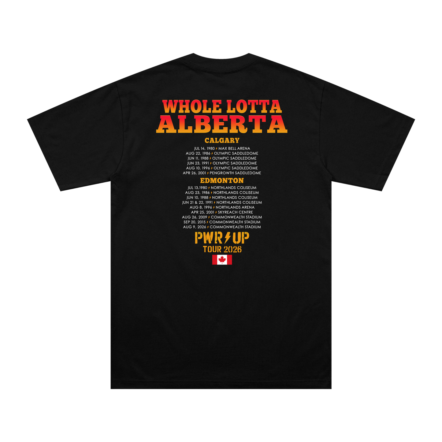 Edmonton PWR UP Tour T-Shirt