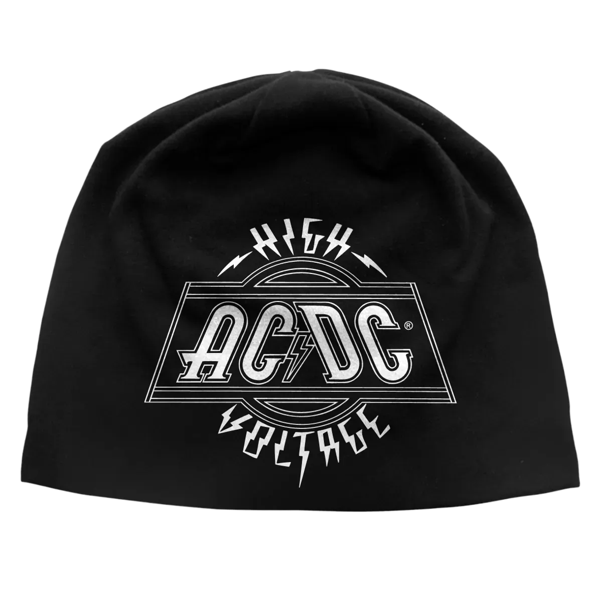 High Voltage Jersey Discharge Print Beanie Hat