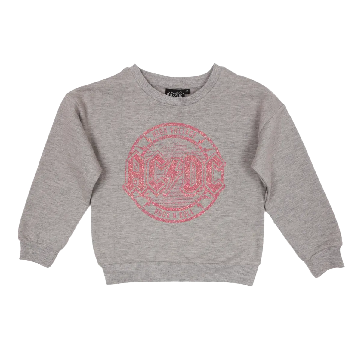 High Voltage Pink Glitter Kids Sweatshirt