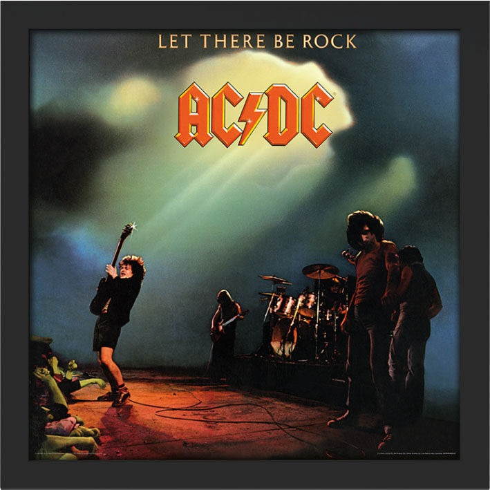AC/DC Let There Be Rock 30 x 30cm Framed Collector Print