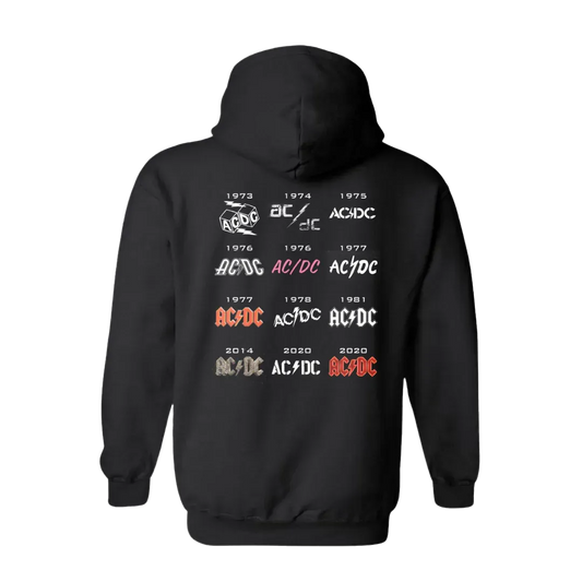 50 Years of AC/DC Logos Hoodie