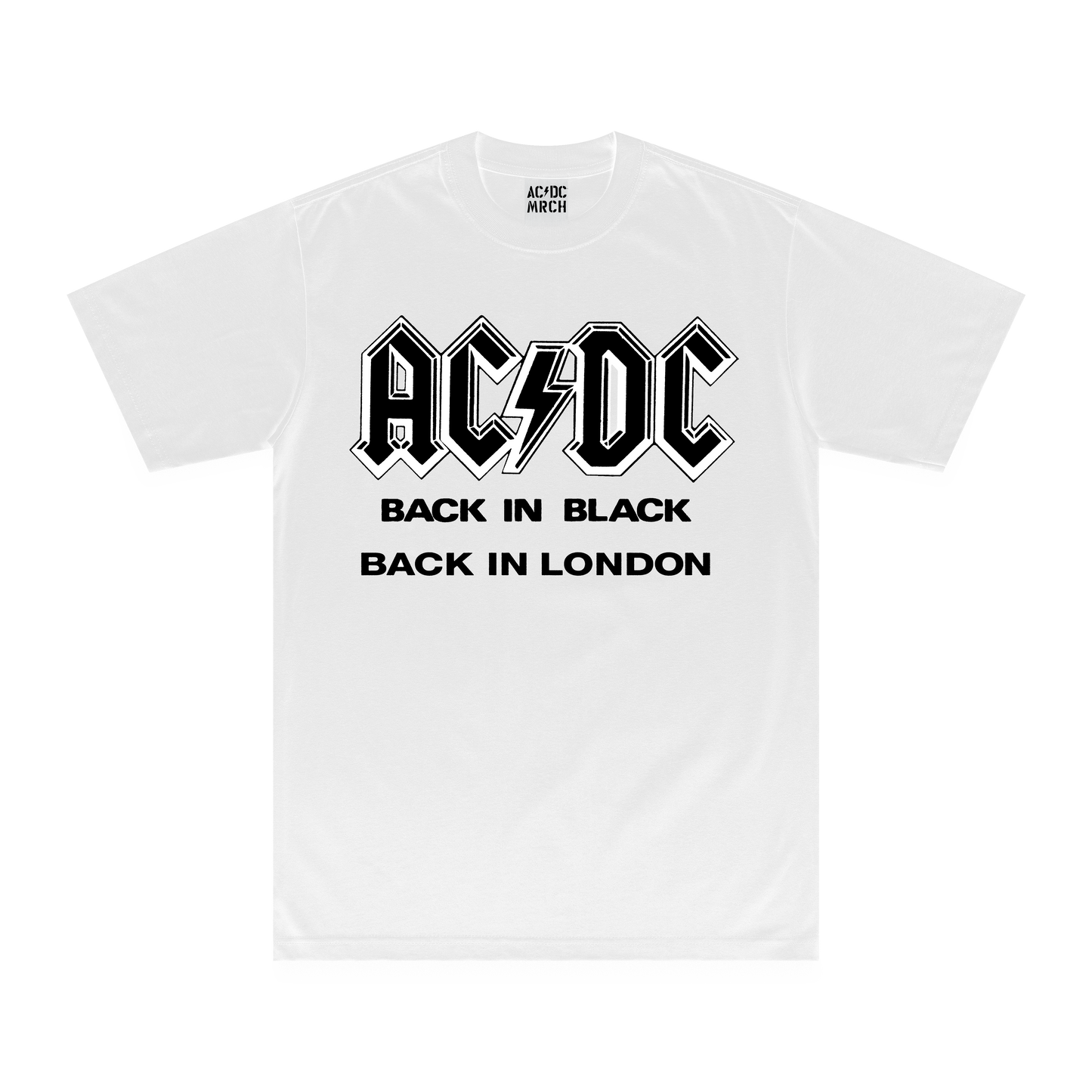 Back in Black London White T-Shirt