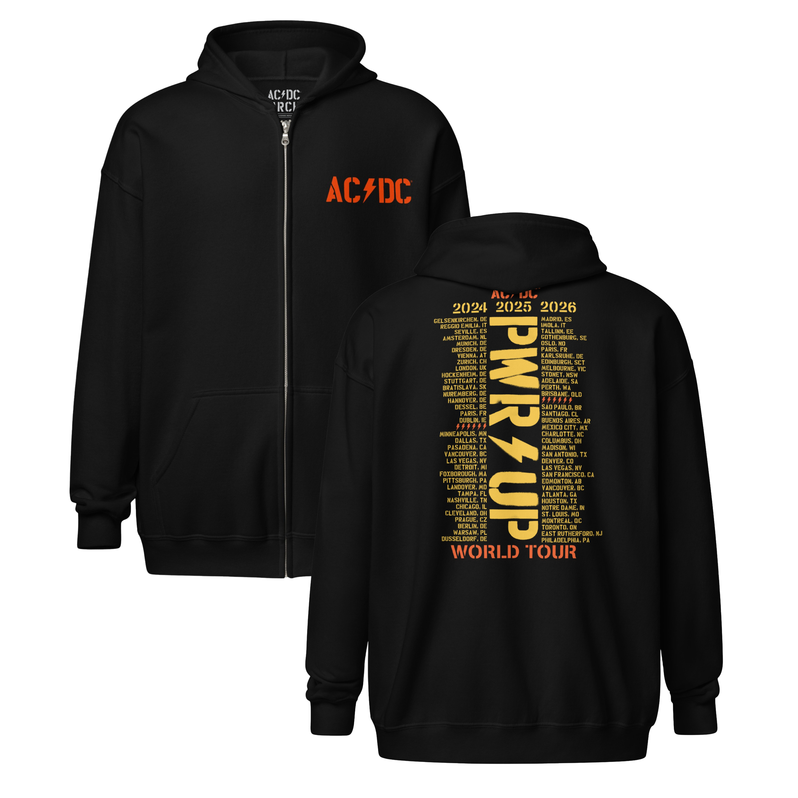 PWR UP World Tour Zip Hoodie – AC/DC