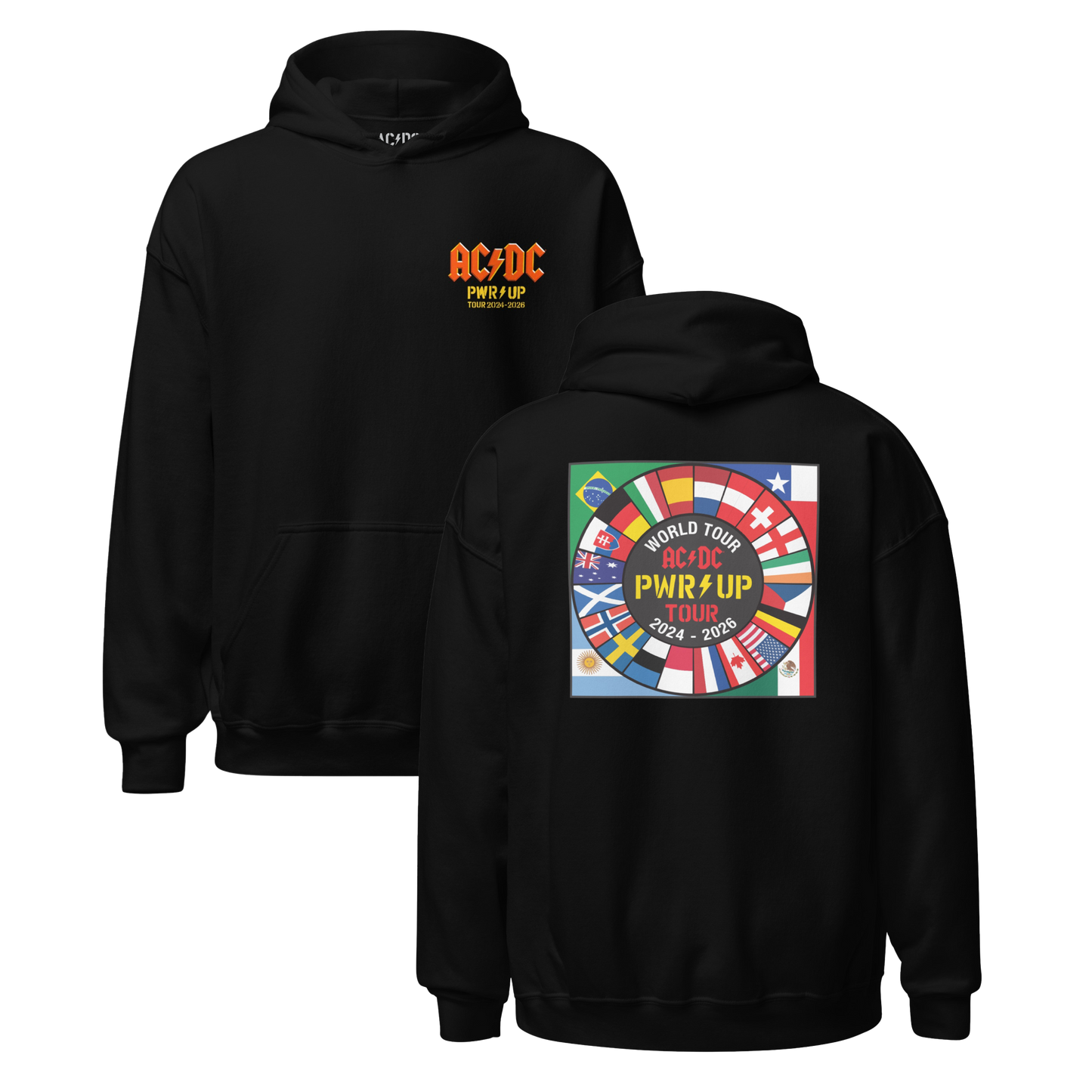 PWR UP World Tour Flags Hoodie *