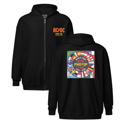PWR UP World Tour Flags Zip Hoodie *
