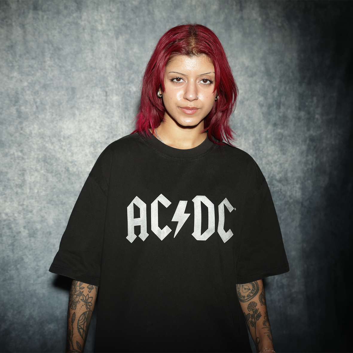 ACDC T Shirt | Back in Black Reflective Ink Tee | Official ACDC
