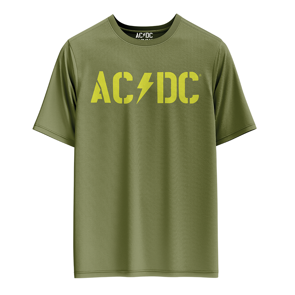 Olive Green Logo PWR UP Tour T-Shirt