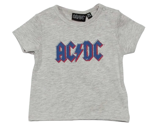 AC/DC - Blue & Red Logo Grey Baby Top