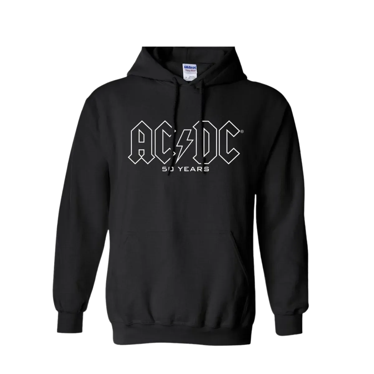 AC/DC 50 Years Classic Logo Black Pullover Hoodie