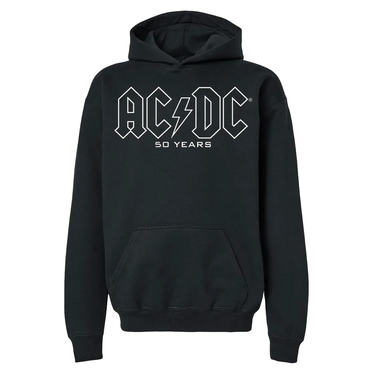 AC/DC 50 Years Classic Logo Kids Black Hoodie
