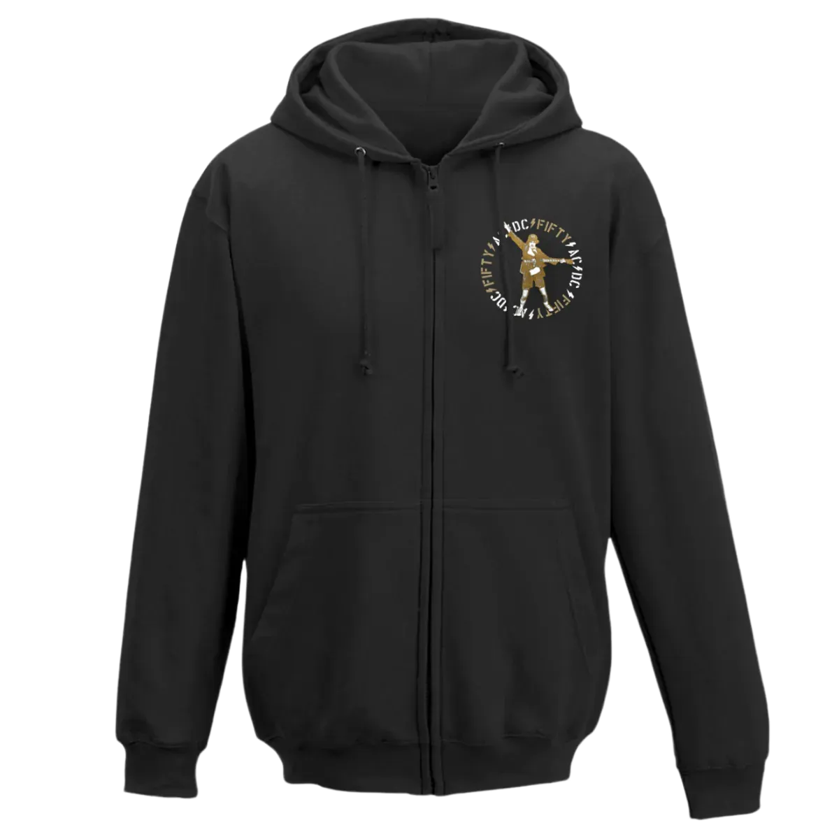 AC/DC 50 Years of Angus Black Zip Hoodie