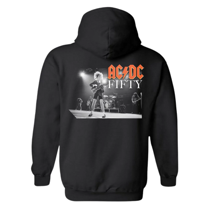 AC/DC 50 Years of Angus Black Zip Hoodie