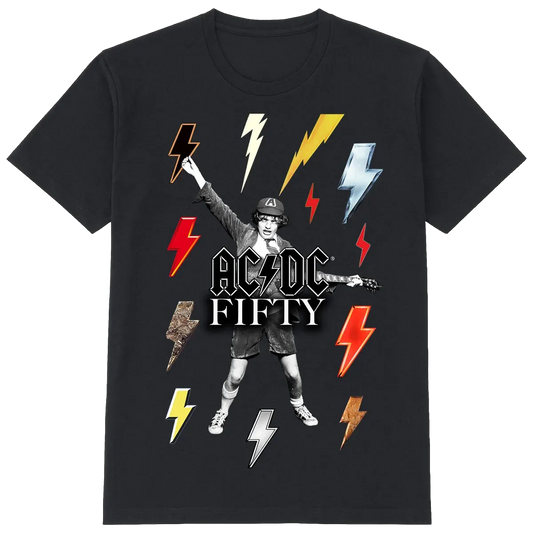 AC/DC 50 Years of High Voltage Black Kids T-Shirt