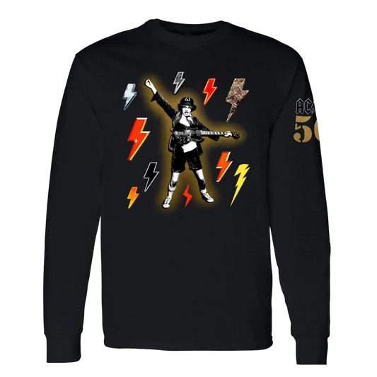 AC/DC 50 Years of High Voltage Black Long Sleeve T-Shirt