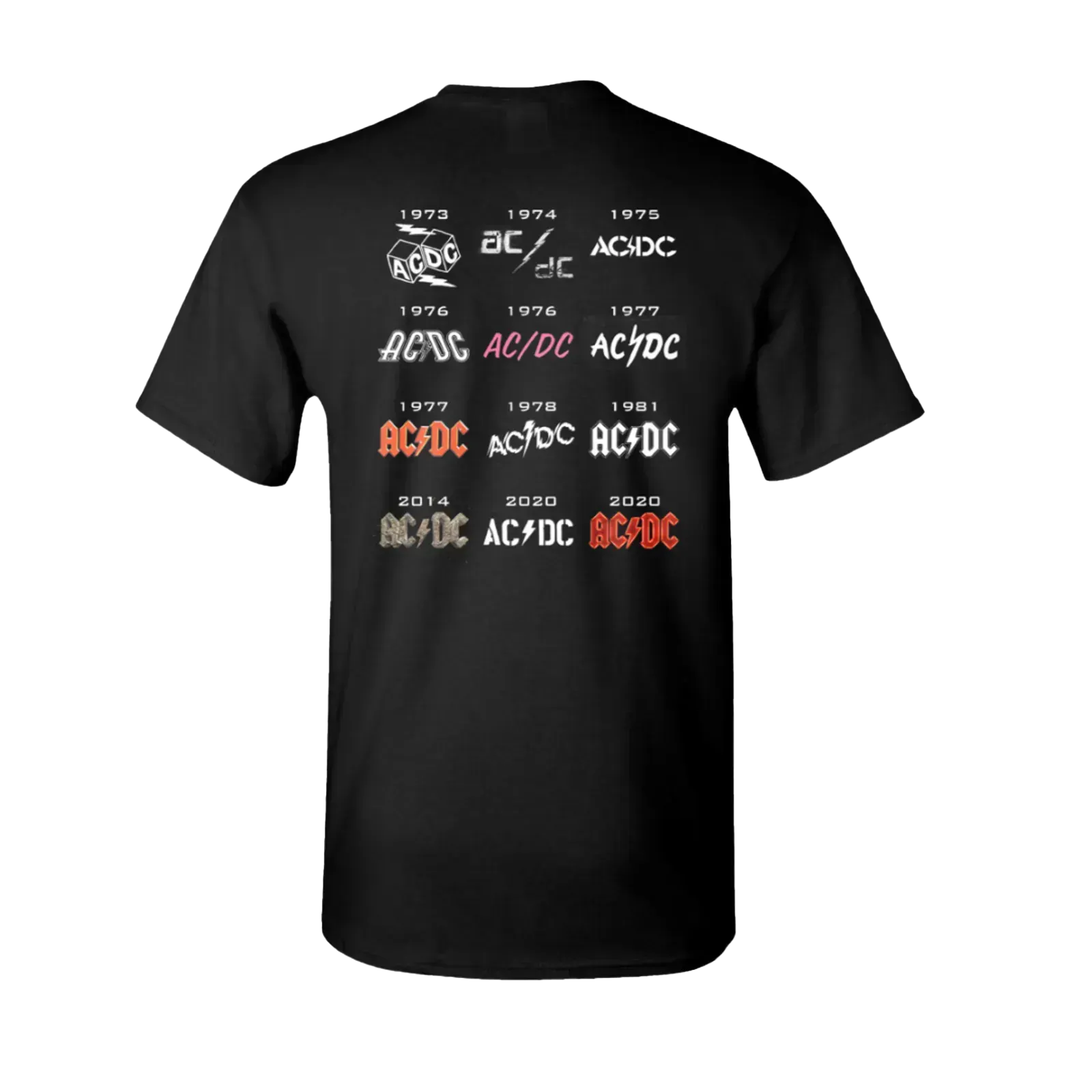 50 Years of AC/DC Logos T-Shirt