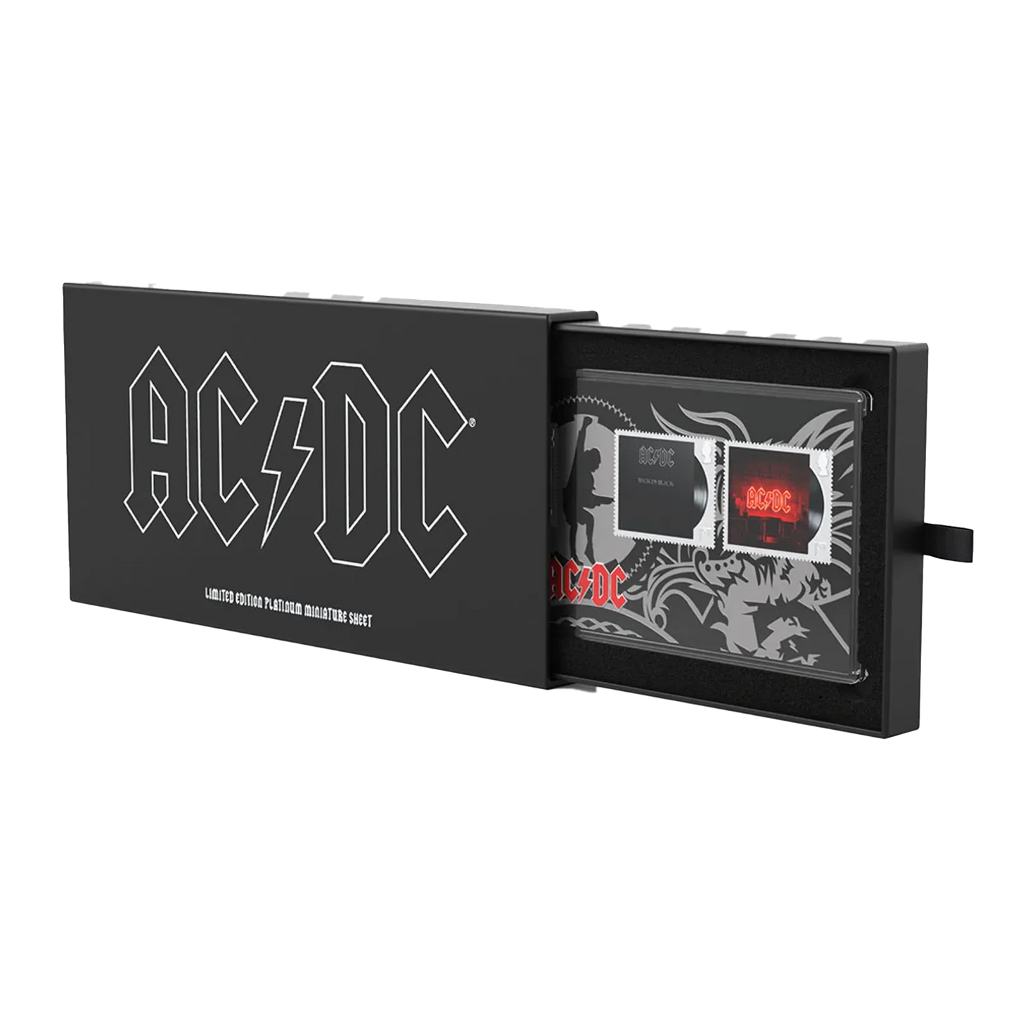 AC/DC Albums Platinum Stamps Souvenir Sheet from Royal Mail