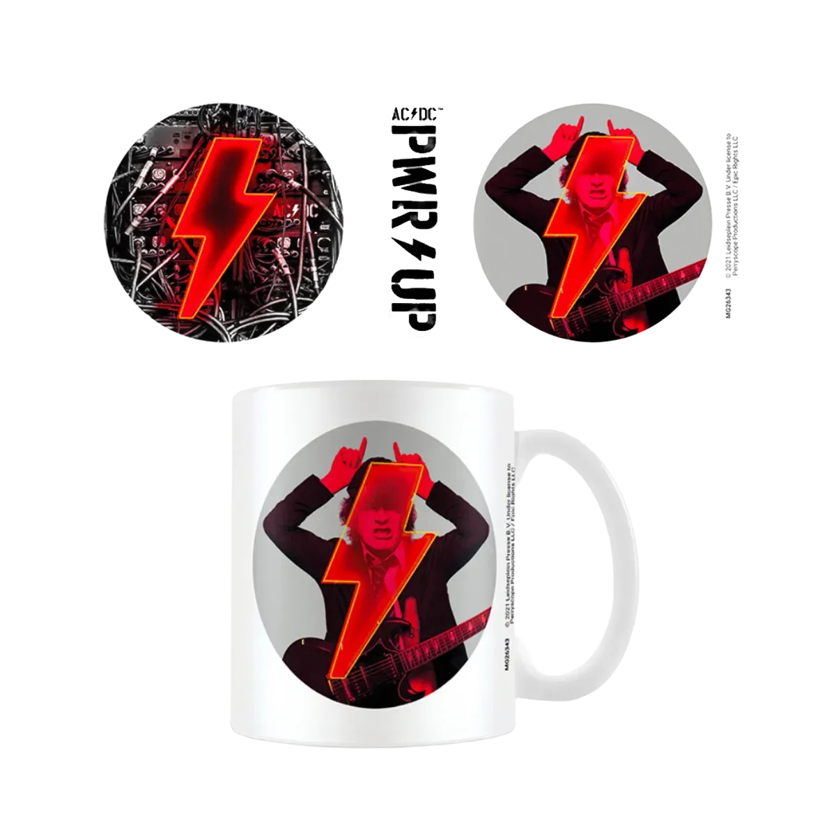 AC/DC Angus PWR/UP White Mug