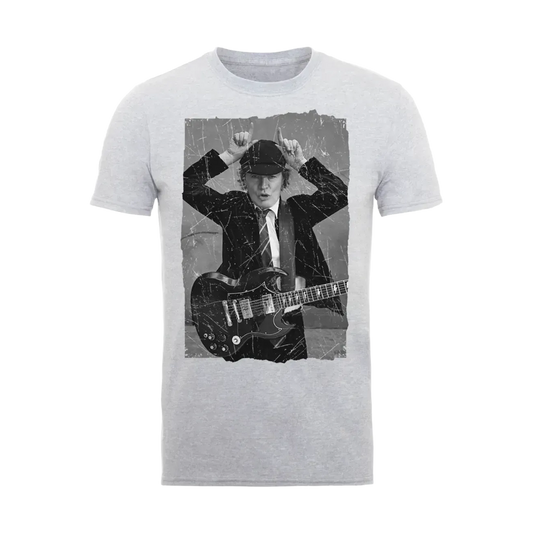 AC/DC Angus Young Distressed Photo T Shirt