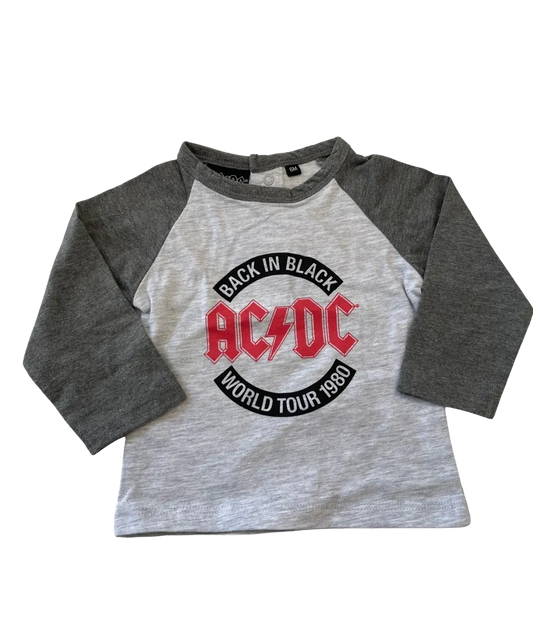 AC/DC Back In Black World Tour 1980 Baby Long Sleeve Top