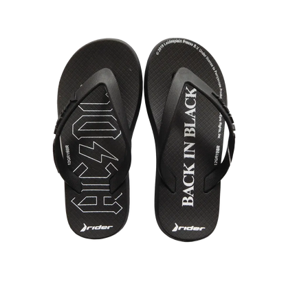 AC/DC Back in Black Rider Flip Flops