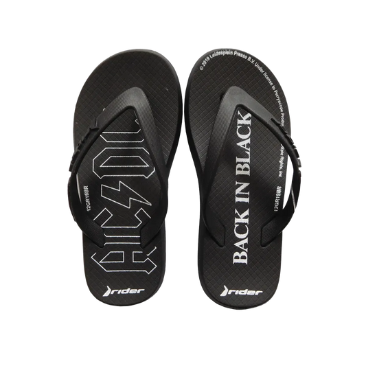 AC/DC Back in Black Rider Flip Flops