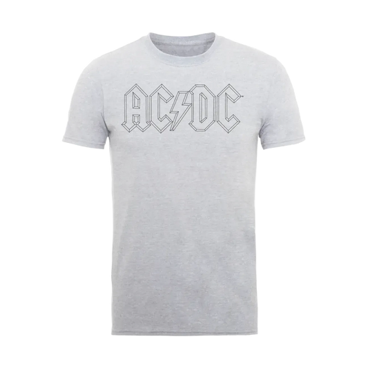 AC/DC Black Outline Logo T Shirt