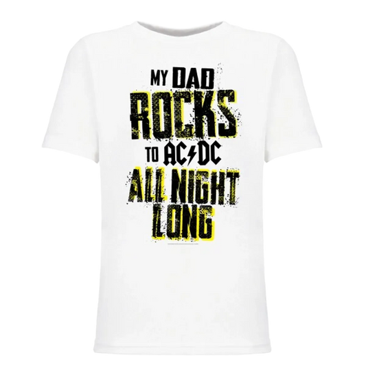 AC/DC Dad Rocks All Night Long Youth T-Shirt