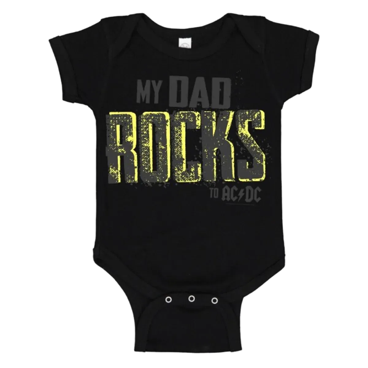 AC/DC Dad Rocks Newborn/Infant Black Onesie