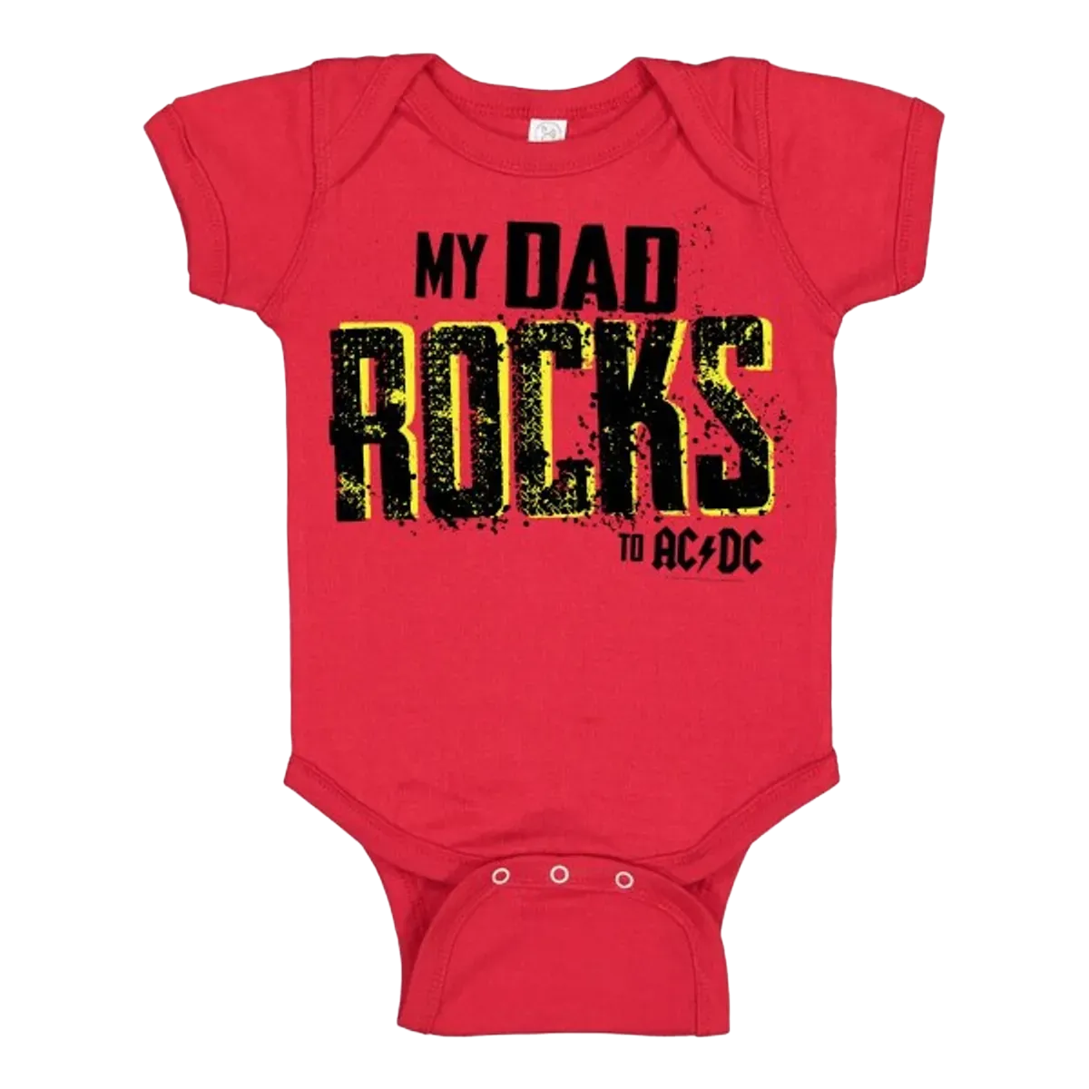 AC/DC Dad Rocks Newborn/Infant Red Onesie