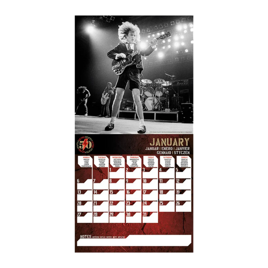 AC/DC FIFTY 2025 Calendar