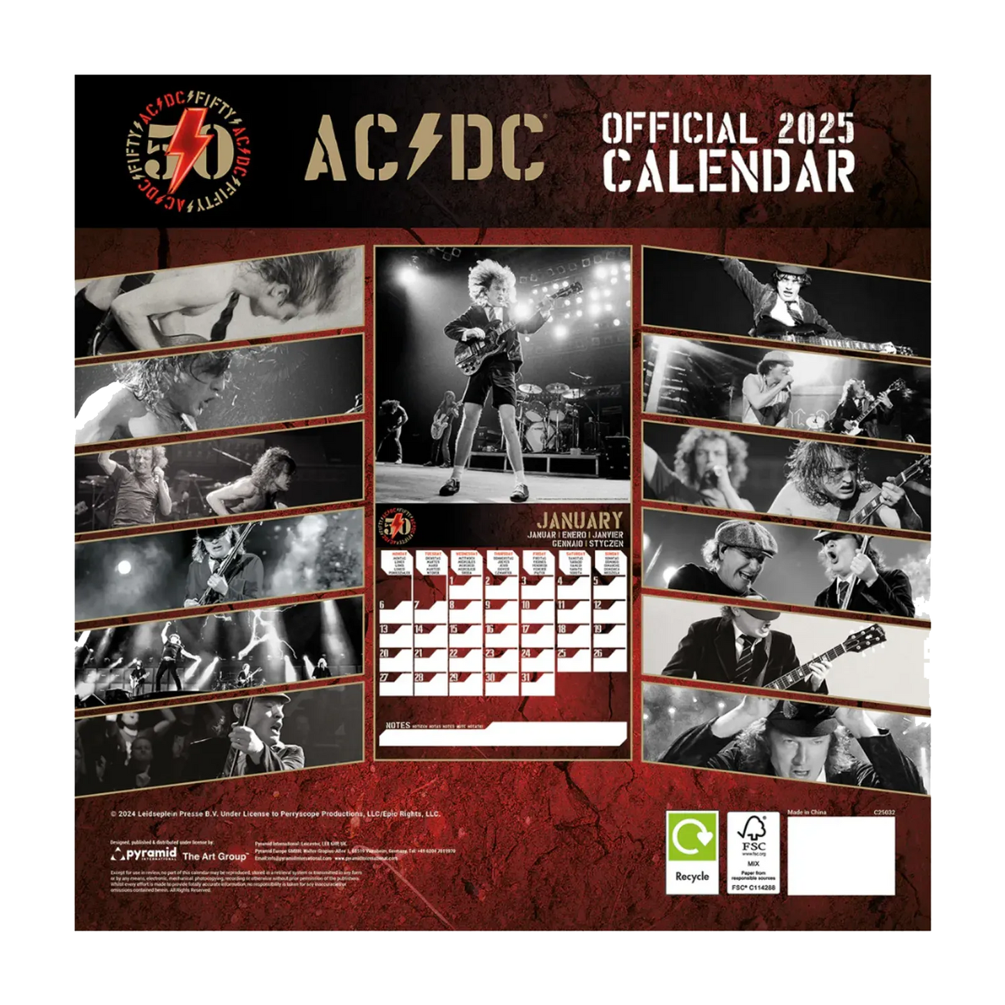 AC/DC FIFTY 2025 Calendar