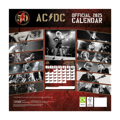 AC/DC FIFTY 2025 Calendar
