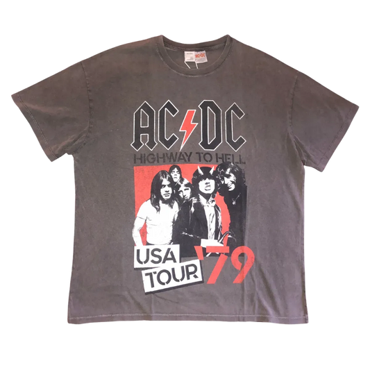 AC/DC Faded Grey HTH USA Tour '79 T-Shirt