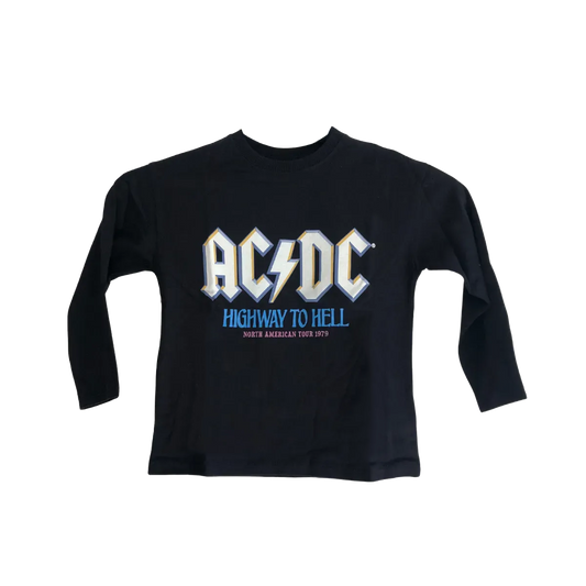 AC/DC  Highway To Hell North American Tour 1979 Kids Black Long Sleeve Shirt
