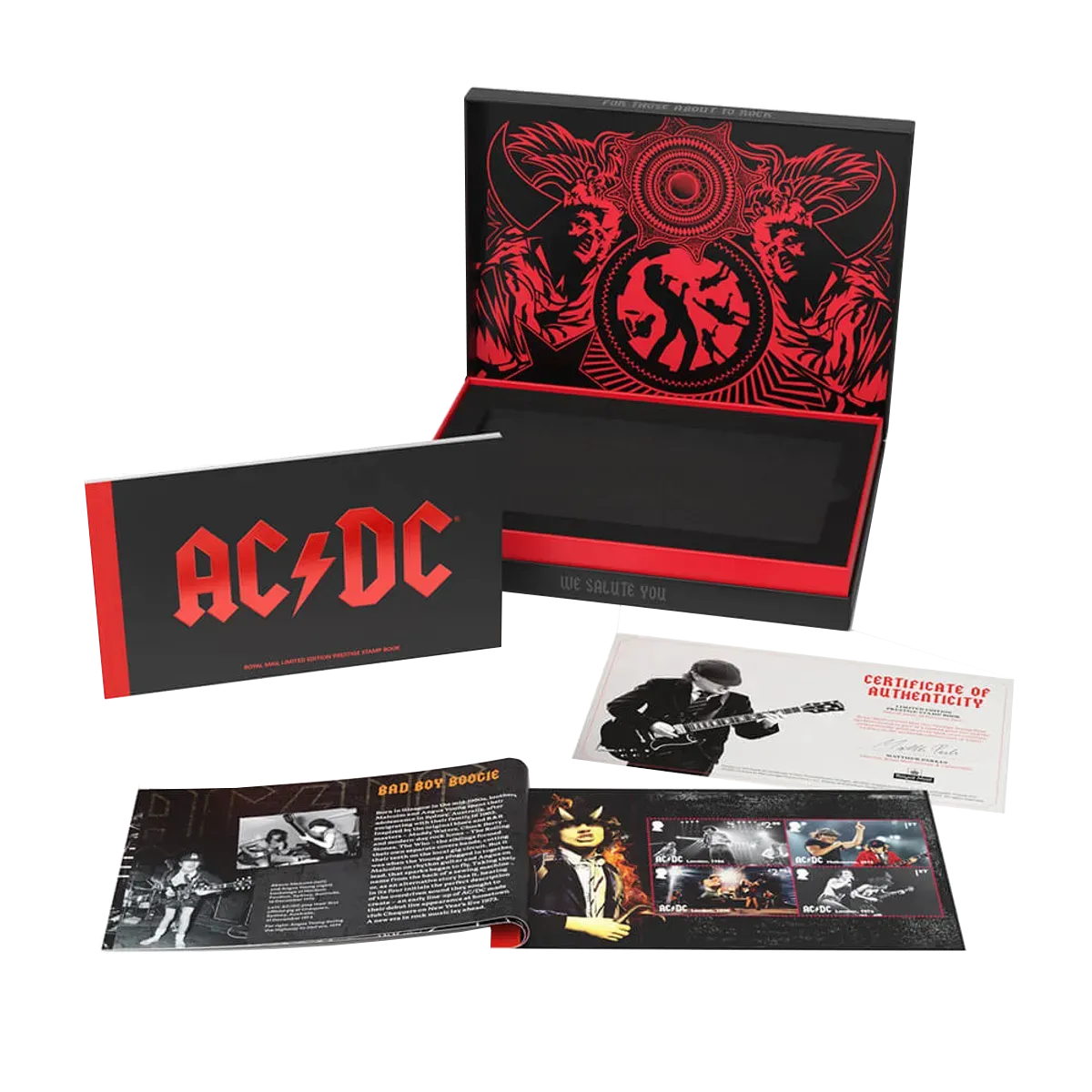 AC/DC Limited Edition Prestige Stamp Book from Royal Mail