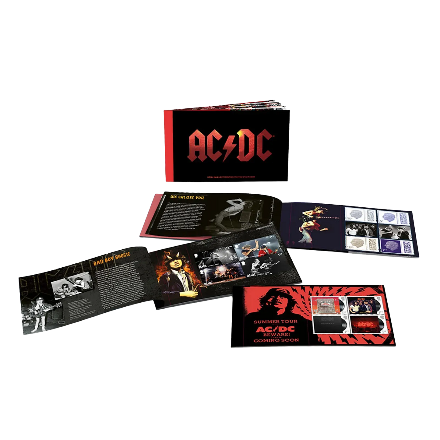 AC/DC Limited Edition Prestige Stamp Book from Royal Mail