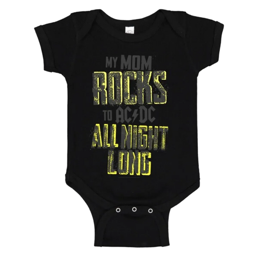 AC/DC Mom Rocks All Night Long Newborn/Infant Onesie