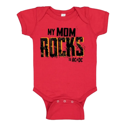 AC/DC Mom Rocks Newborn/Infant Onesie