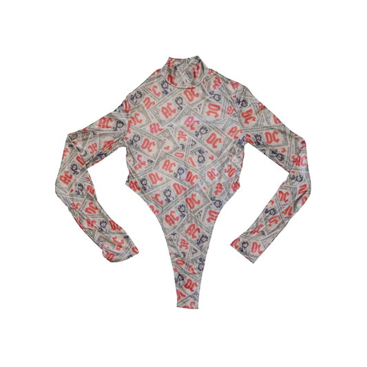 AC/DC Money Ladies Stretchy Bodysuit